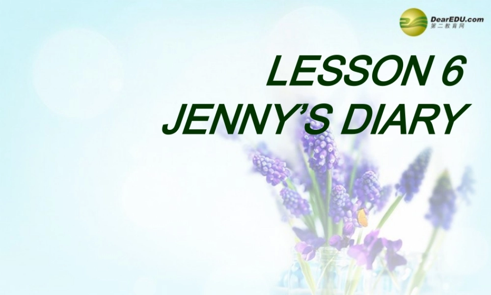冀教初中英语七下《Lesson 6 Jenny's Diary》PPT课件 (1).ppt