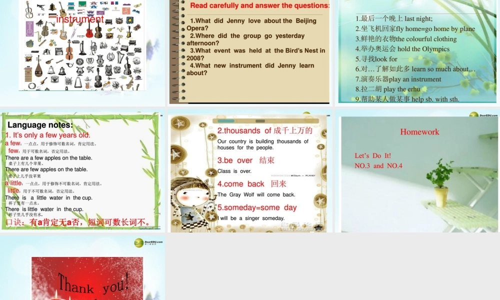 冀教初中英语七下《Lesson 6 Jenny's Diary》PPT课件 (1).ppt