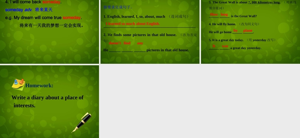 冀教初中英语七下《Lesson 6 Jenny's Diary》PPT课件 (3).ppt