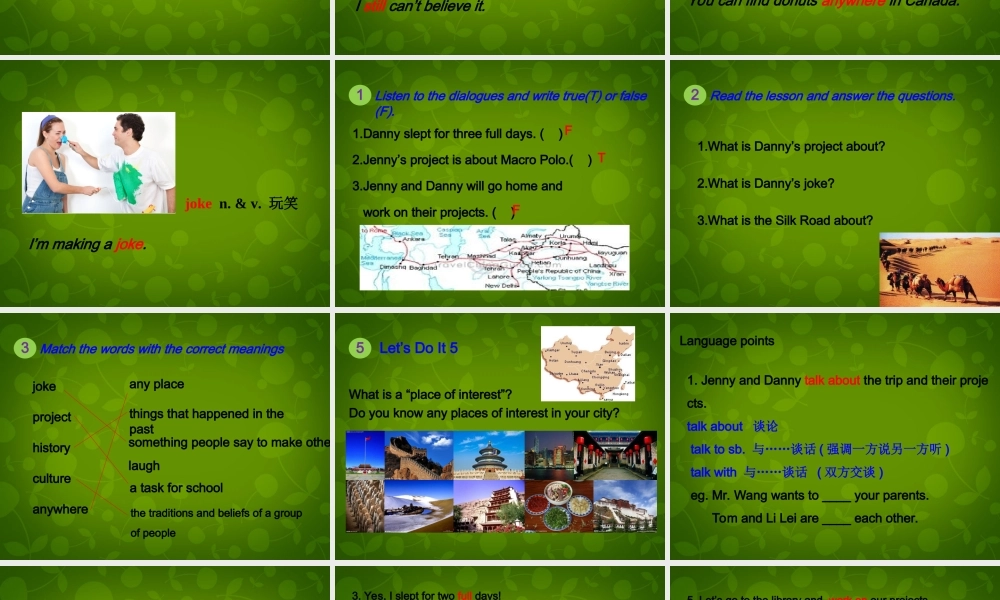 冀教初中英语七下《Lesson 7 What's Your Project about》PPT课件 (3).ppt