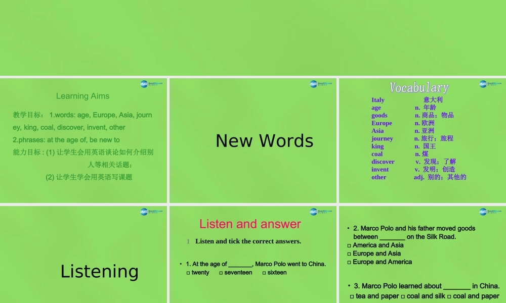 冀教初中英语七下《Lesson 8 Marco Polo and the Silk Road》PPT课件 (2).ppt