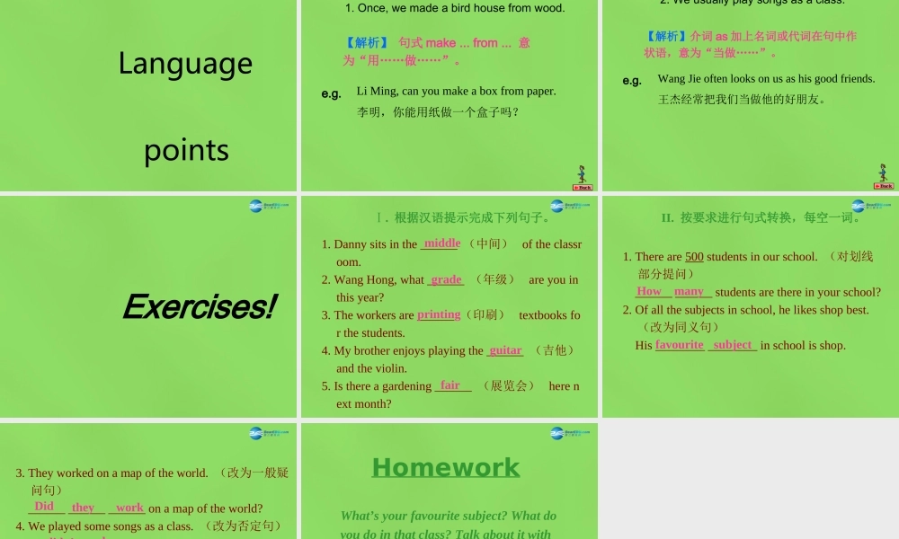 冀教初中英语七下《Lesson 14 Jenny's School Life》PPT课件 (2).ppt