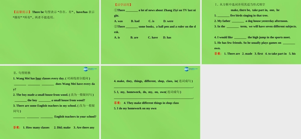 冀教初中英语七下《Lesson 14 Jenny's School Life》PPT课件.ppt