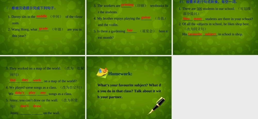 冀教初中英语七下《Lesson 14 Jenny's School Life》PPT课件 (3).ppt