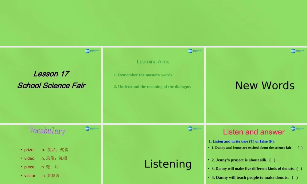 冀教初中英语七下《Lesson 17 School Science Fair》PPT课件 (2).ppt