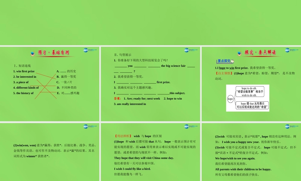 冀教初中英语七下《Lesson 17 School Science Fair》PPT课件.ppt