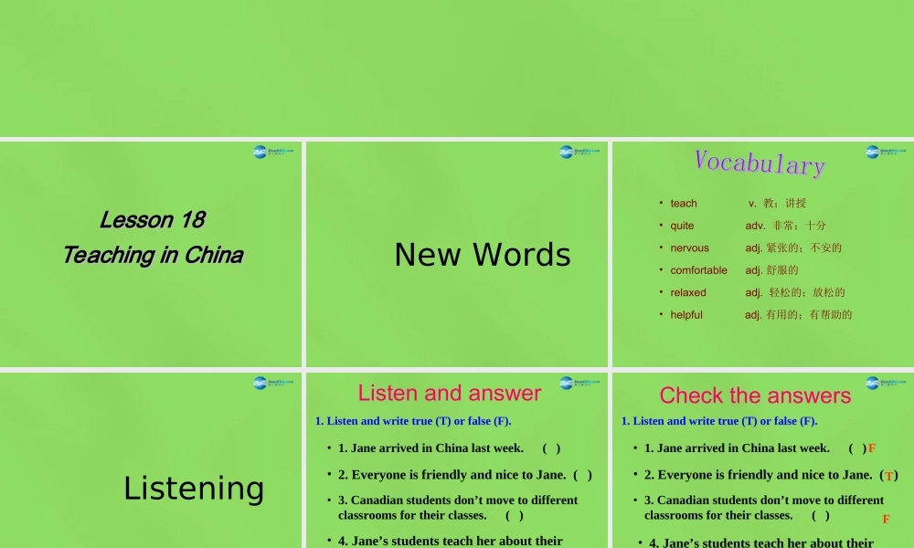 冀教初中英语七下《Lesson 18 Teaching in China》PPT课件 (2).ppt