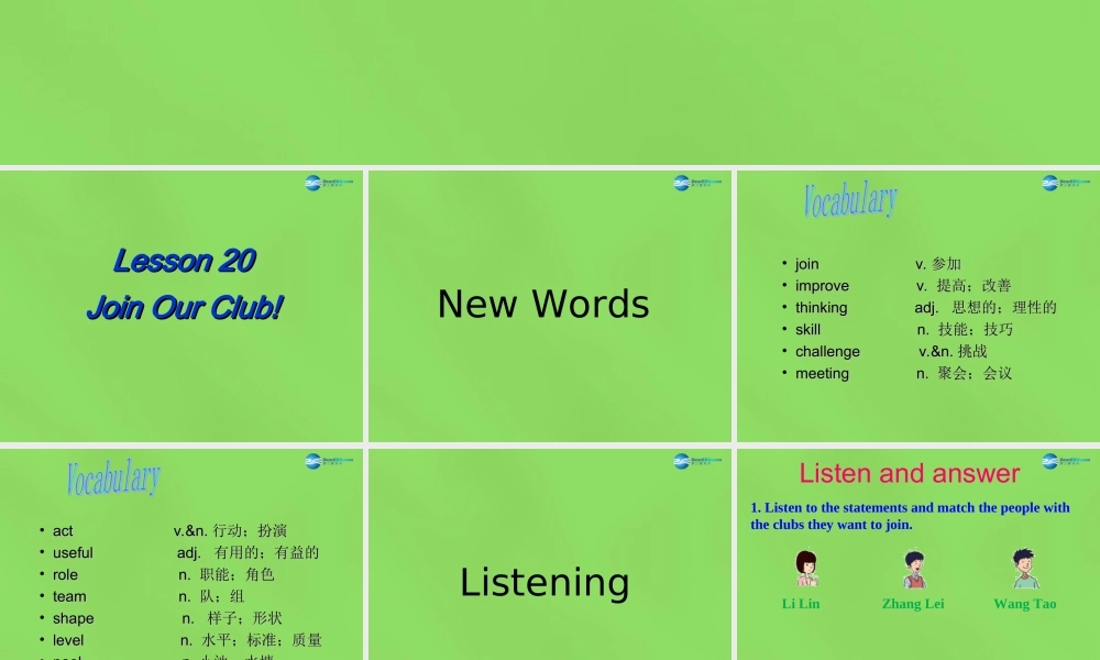 冀教初中英语七下《Lesson 20 Join Our Club!》PPT课件 (2).ppt