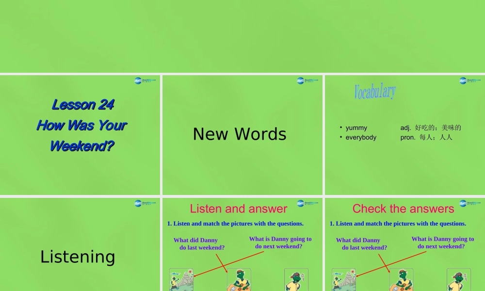 冀教初中英语七下《Lesson 24 How was Your Weekend》PPT课件 (2).ppt