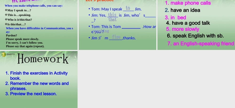 冀教初中英语七下《Lesson 25 A Phone Friend》PPT课件 (2).ppt