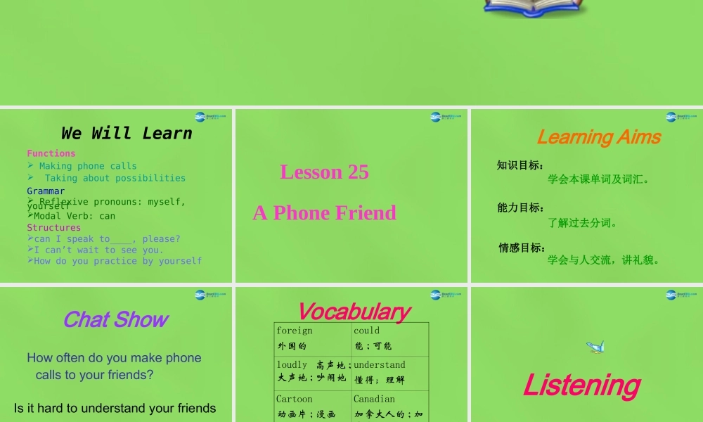 冀教初中英语七下《Lesson 25 A Phone Friend》PPT课件 (4).ppt