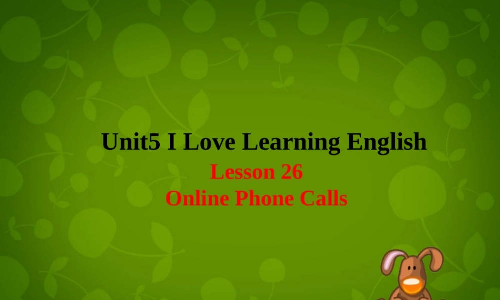 冀教初中英语七下《Lesson 26 Online Phone Calls》PPT课件 (5).ppt