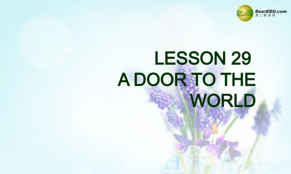 冀教初中英语七下《Lesson 29 A Door to the World》PPT课件 (2).ppt