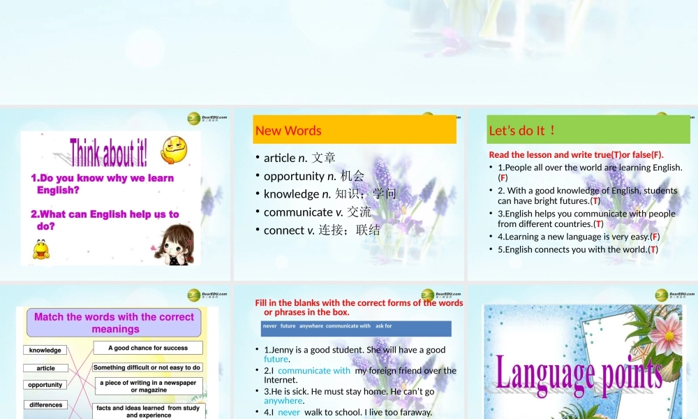 冀教初中英语七下《Lesson 29 A Door to the World》PPT课件 (2).ppt