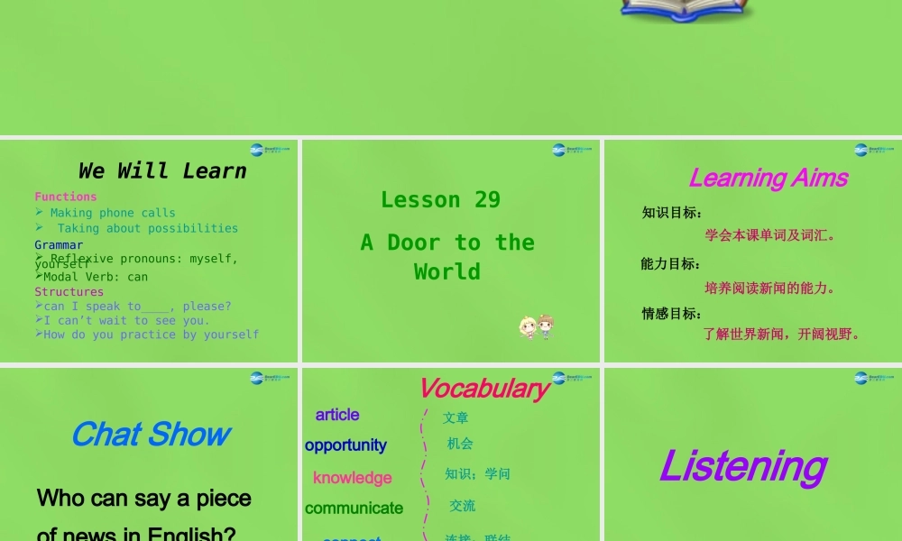 冀教初中英语七下《Lesson 29 A Door to the World》PPT课件 (4).ppt
