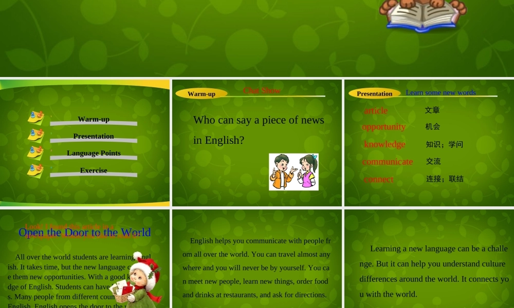 冀教初中英语七下《Lesson 29 A Door to the World》PPT课件 (5).ppt