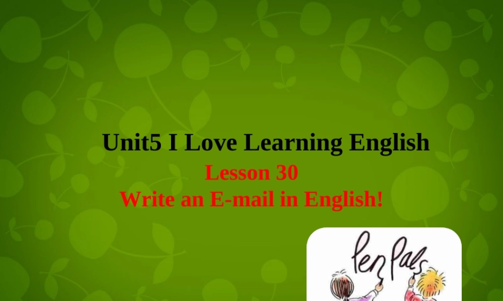 冀教初中英语七下《Lesson 30 Writing an E-mail in English》PPT课件 (5).ppt