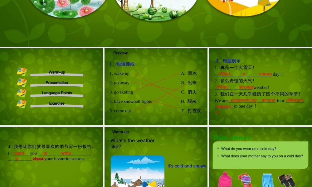 冀教初中英语七下《Lesson 31 What Strange Weather!》PPT课件 (5).ppt