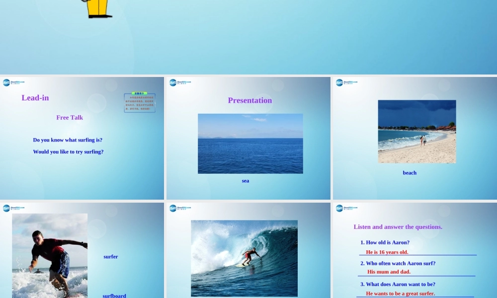 冀教初中英语七下《Lesson 35 Surfing in Sydney》PPT课件 (3).ppt