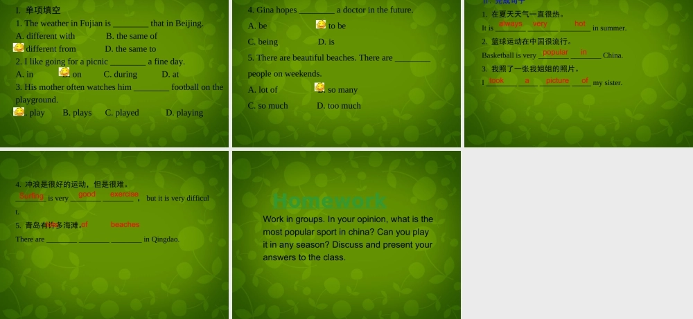 冀教初中英语七下《Lesson 35 Surfing in Sydney》PPT课件 (5).ppt