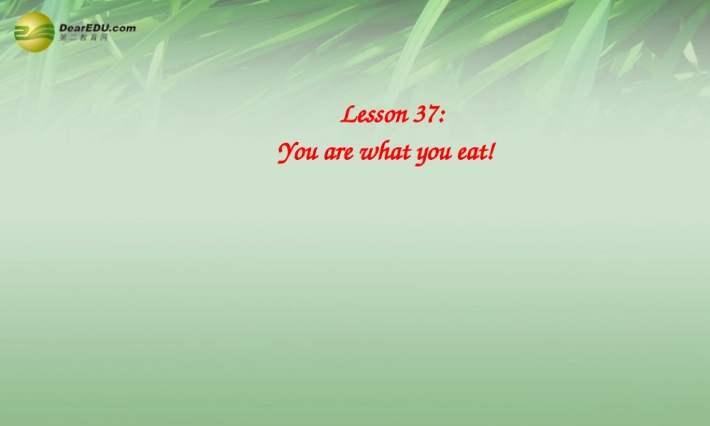 冀教初中英语七下《Lesson 37 You Are What You Eat!》PPT课件 (2).ppt