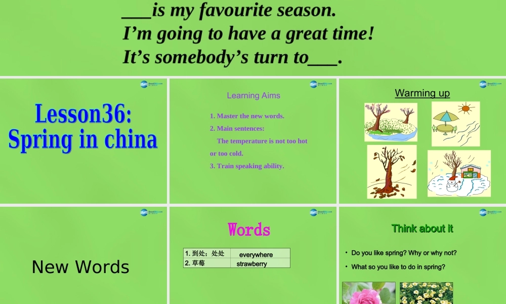 冀教初中英语七下《Lesson 36 Spring in China》PPT课件 (4).ppt