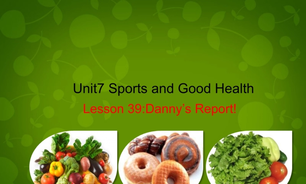 冀教初中英语七下《Lesson 39 Danny's Report》PPT课件 (1).ppt