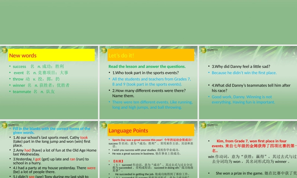 冀教初中英语七下《Lesson 39 Danny's Report》PPT课件 (3).ppt