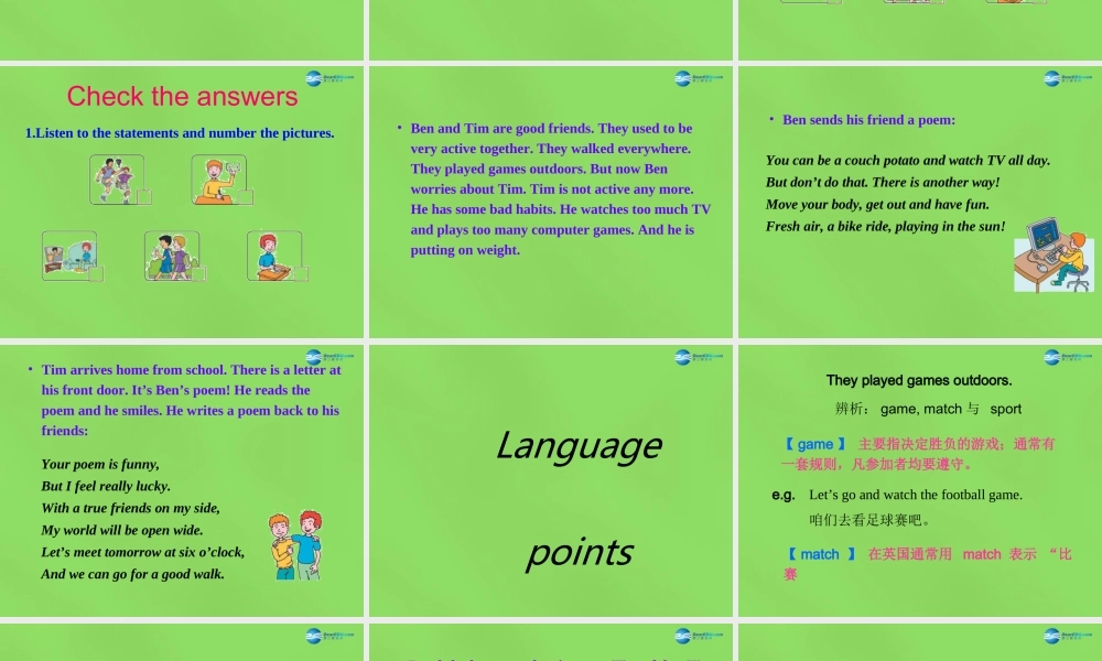 冀教初中英语七下《Lesson 40 Move Your Body》PPT课件 (4).ppt