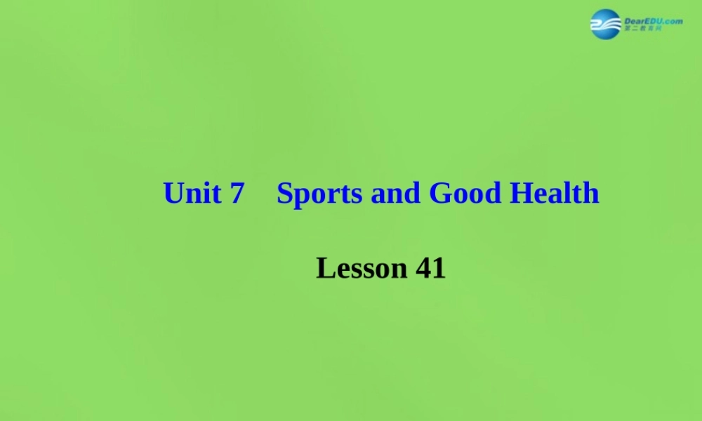 冀教初中英语七下《Lesson 41 Were People Healthy Then》PPT课件 (1).ppt