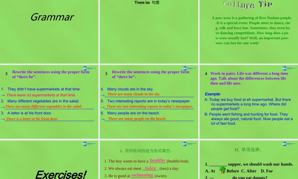 冀教初中英语七下《Lesson 41 Were People Healthy Then》PPT课件 (4).ppt