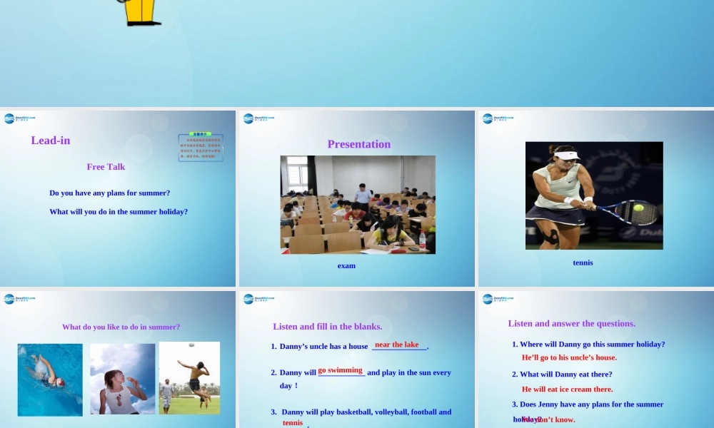 冀教初中英语七下《Lesson 43 Have a Good Summer!》PPT课件 (3).ppt