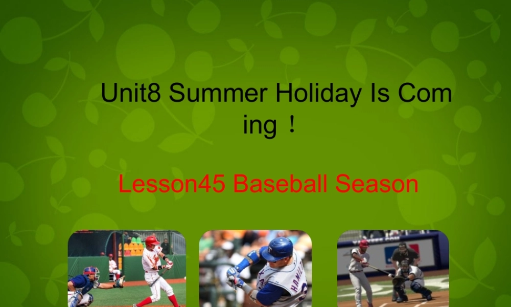 冀教初中英语七下《Lesson 45 Baseball Season》PPT课件 (1).ppt