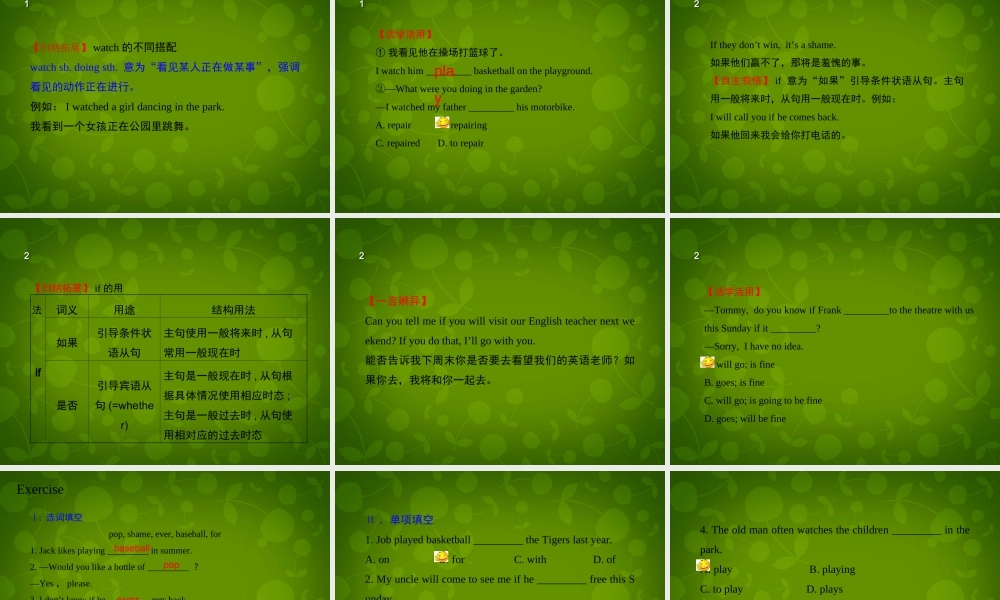 冀教初中英语七下《Lesson 45 Baseball Season》PPT课件 (1).ppt