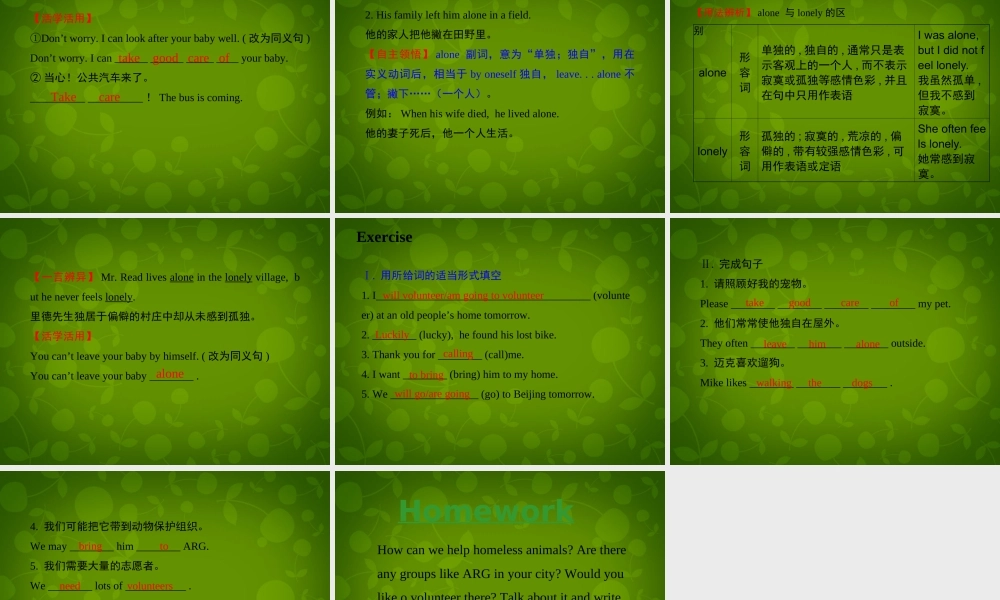 冀教初中英语七下《Lesson 44 Volunteering in Summer》PPT课件 (5).ppt