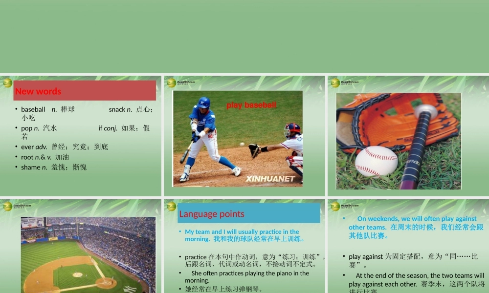 冀教初中英语七下《Lesson 45 Baseball Season》PPT课件 (3).ppt