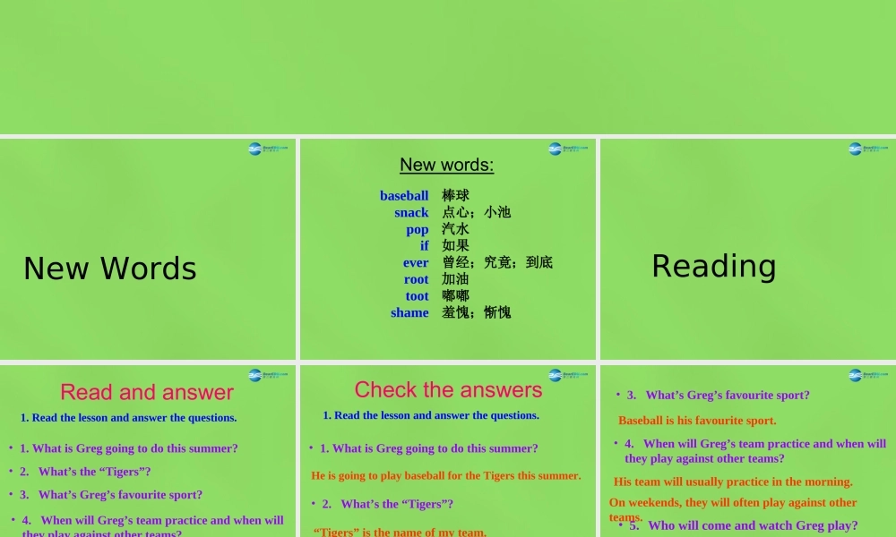 冀教初中英语七下《Lesson 45 Baseball Season》PPT课件 (4).ppt