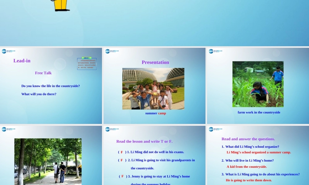 冀教初中英语七下《Lesson 48 Li Ming's Summer Holiday》PPT课件 (3).ppt