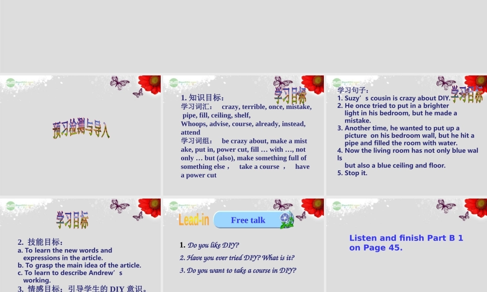 江苏省八年级英语上册 Unit 4 Do it yourself Reading 1课件.ppt