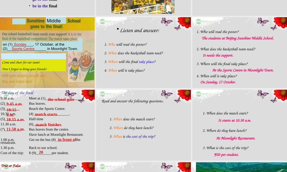 江苏省八年级英语上册 Unit 3 A day out Integrated skills课件.ppt