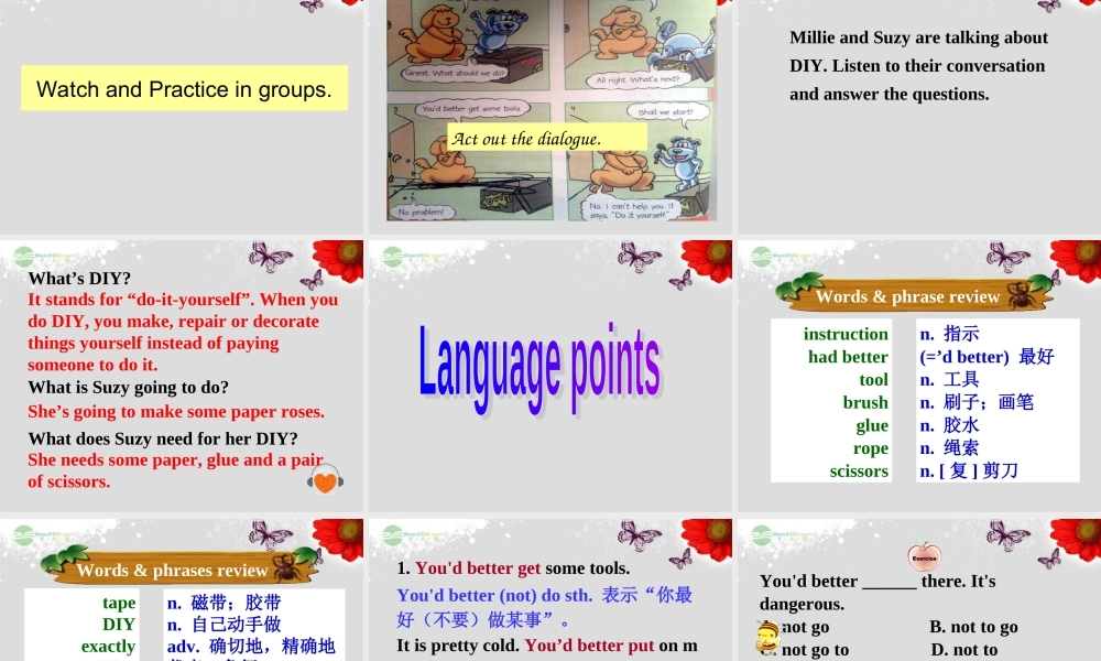 江苏省八年级英语上册 Unit 4 Do it yourself Welcome to the unit课件.ppt