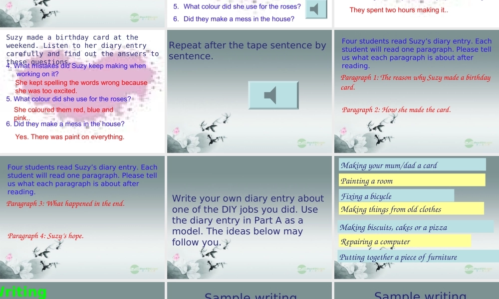 江苏省八年级英语上册 Unit 4 Do it yourself Task课件.ppt