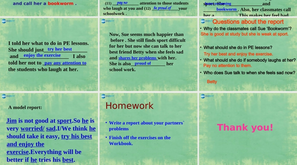 江苏省常州市溧阳市周城初级中学九年级英语上册 Unit 3 Teenage Problems课件3 .ppt