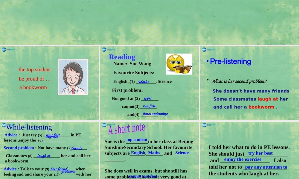 江苏省常州市溧阳市周城初级中学九年级英语上册 Unit 3 Teenage Problems课件2 .ppt