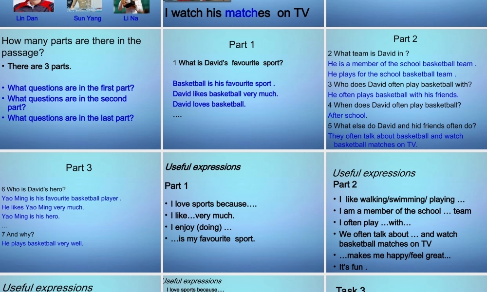 江苏省常州市溧阳市周城初级中学七年级英语上册 Unit 2 Let's play sports Task课件 .ppt