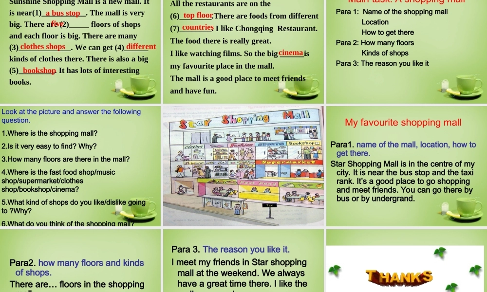 江苏省常州市潞城中学七年级英语上册 Unit 7 Shopping Task课件 .ppt