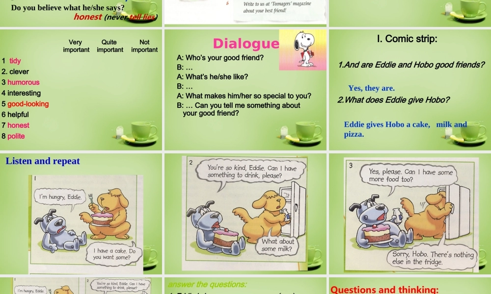 江苏省常州市钟楼实验中学八年级英语上册 Unit 1 Friends Welcome to the Unit课件.ppt