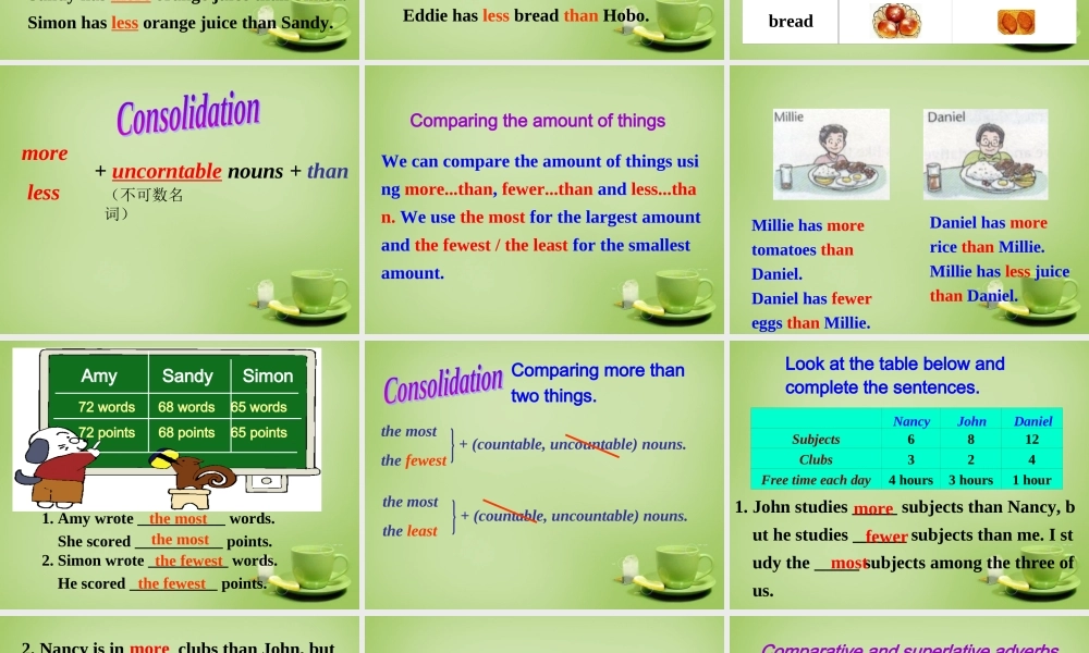 江苏省常州市钟楼实验中学八年级英语上册 Unit 2 School life Grammar课件.ppt