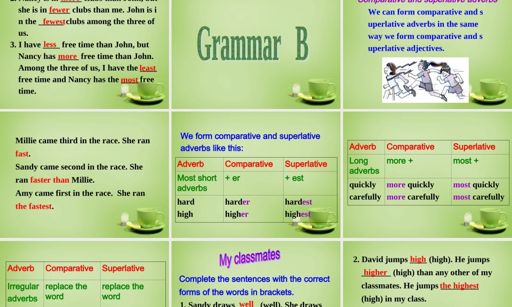 江苏省常州市钟楼实验中学八年级英语上册 Unit 2 School life Grammar课件.ppt