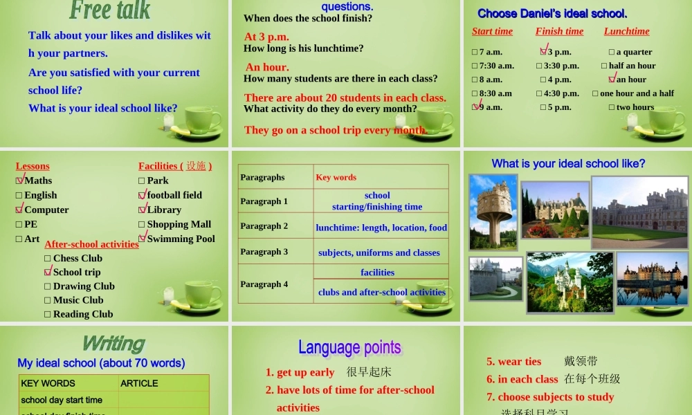 江苏省常州市钟楼实验中学八年级英语上册 Unit 2 School life Task课件.ppt